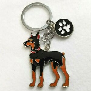 Doberman Dog Keychain